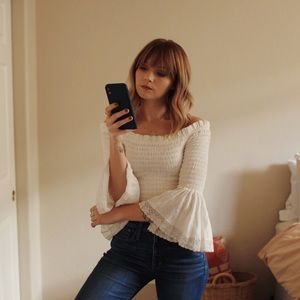 Free People Bell Sleeve Crop